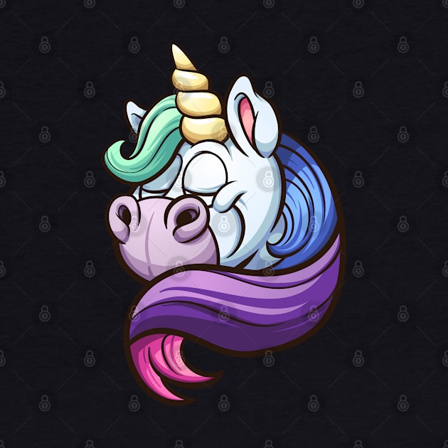 Unicorn with rainbow mane by memoangeles